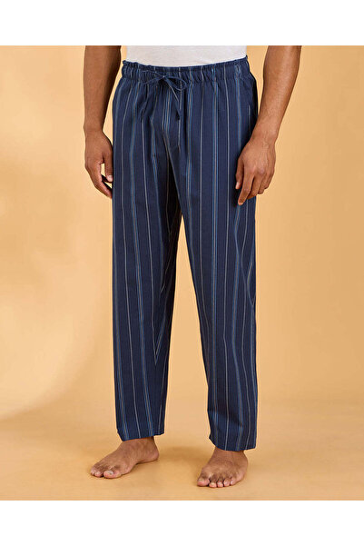 REDTAG بنطلون بيجاما رجالي منسوج باللون الكحلي