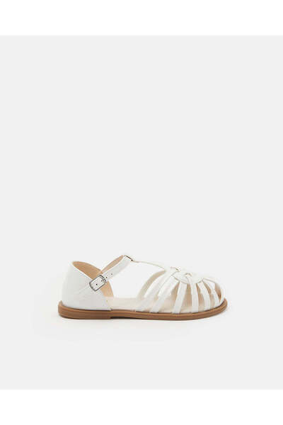 REDTAG Senior Girls White Cage Fisherman Sandals