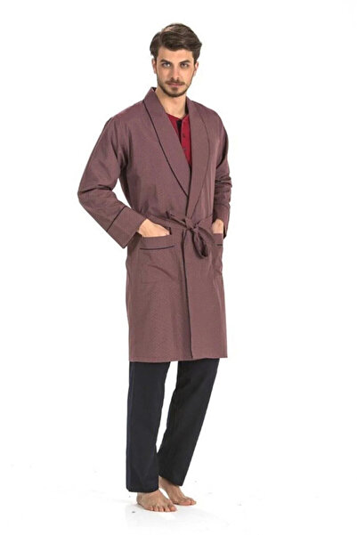Pierre Cardin Men's 5-Piece Dowry Set 100% Cotton Burgundy Pajama Set - Burgu...