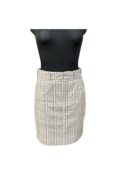 OEM InWear Midi Skirt - Cotton and Elastane, Airy and Stylish - Grey, Size 36