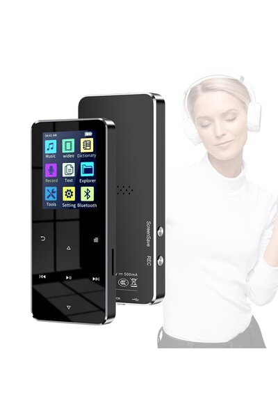 Tastech 8GB DAHİLİ HAFIZALI MP3-MP4 ÇALAR HD SES BLUETOOTH 5.0 MÜZİK ÇALAR HA...