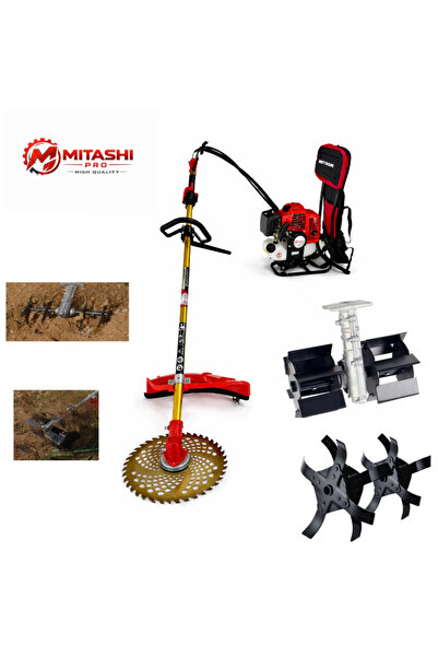 Mitashi Pro Profesyonel Benzinli Sırt Tırpan - Akrep ve Palet Çapalama Aparat...