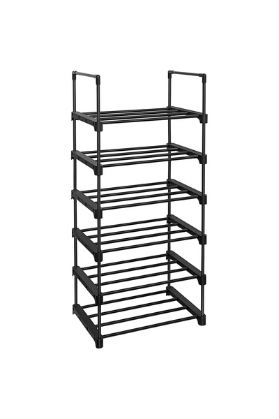 SONGMICS Ράφι παπουτσιών 6 επιπέδων, λεπτή μεταλλική κατασκευή, 45x30x106 cm,...