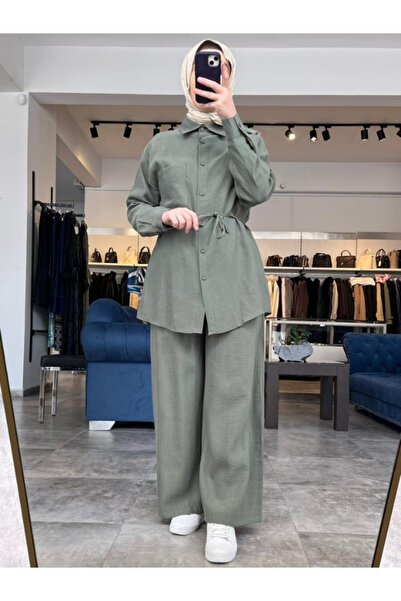 My Magazin Women's Cotton Tunic Trouser Set 7370