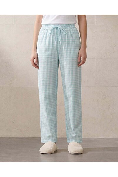 REDTAG Women Blue Checkered Pyjama Bottoms