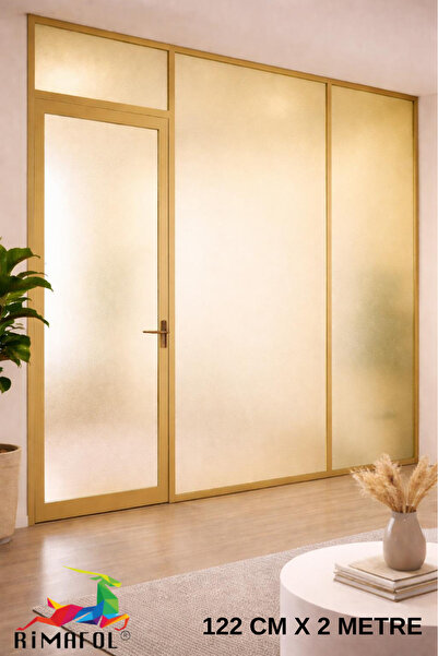 RİMAFOL GOLD CAM KUMLAMA FOLYOSU BUZLU CAM FİLMİ 122 CM X 2 METRE