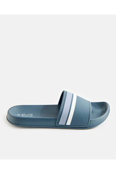 REDTAG Men Blue Stripped Slides