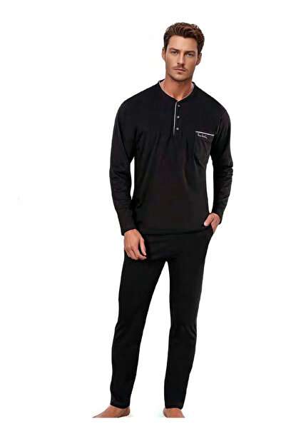 Pierre Cardin Men's Boxed Collar Placketed Navy Blue 4-Piece Dowry Set Black ...