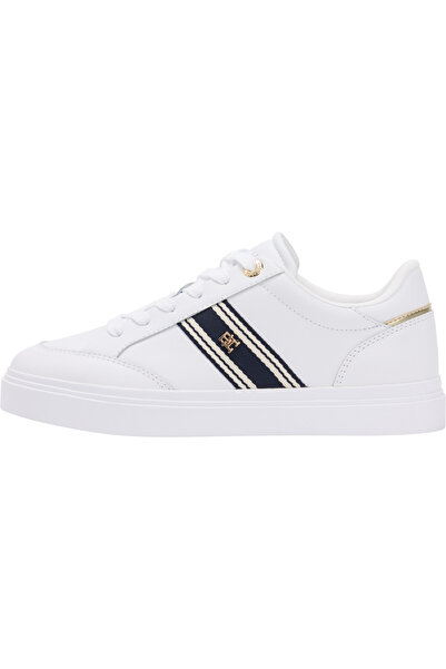Tommy Hilfiger Th Women's Chic Cupsole Webbing White Sneaker
