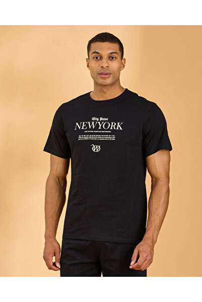 REDTAG Men Printed Basic Graphic T-Shirt