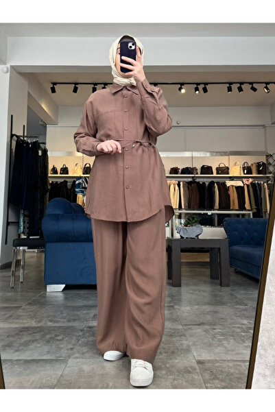 My Magazin Women's Cotton Tunic Trouser Set 7370