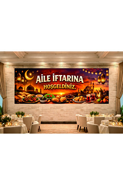 NEON Dijital Baskı Merkezi Family Iftar Tarpaulin - 100X300 cm - Tarpaulin - ...