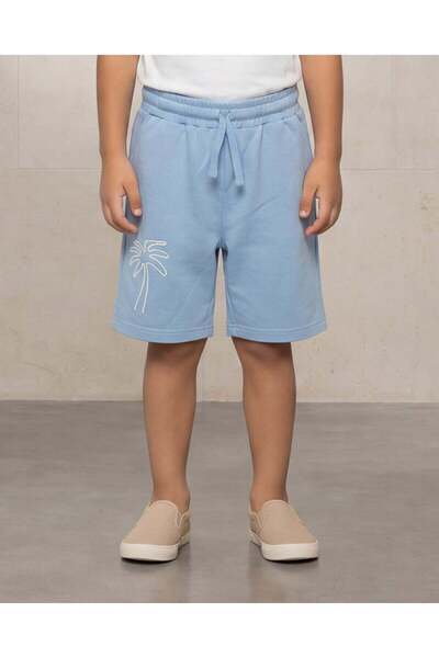 REDTAG شورت أزرق مطبوع للأولاد