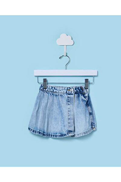 REDTAG Infant Girls Light Wash Denim Skirt