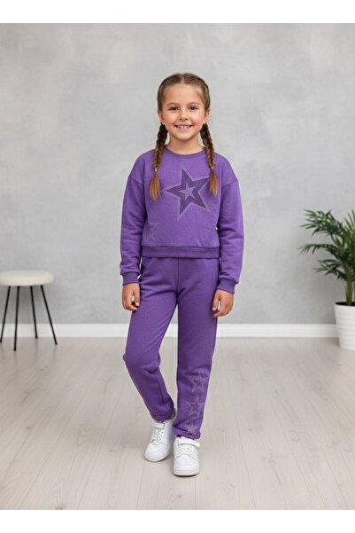 Kids Club TASLI YILDIZ DETAYLI KIZ COCUK TAKIM