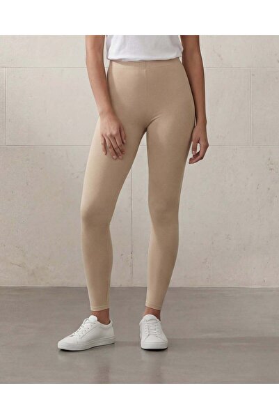 REDTAG Women Beige Long Length Leggings