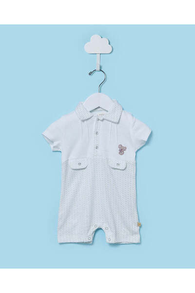 REDTAG Baby Boys Play Green Allover Print Romper