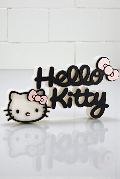Hunga Hello Kitty Logo - Masa Üstü Dekor - Raf Dekoru