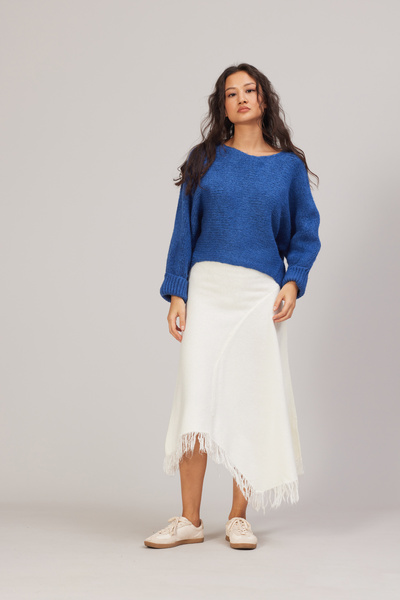 Nisan Asymmetric Knit Skirt
