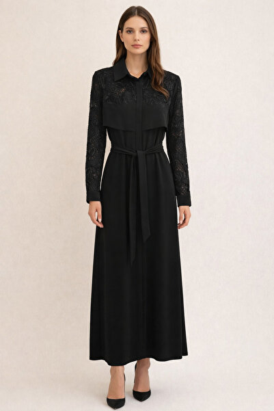 FUAT GÜRSEN Guipure Detailed Embroidered Dress