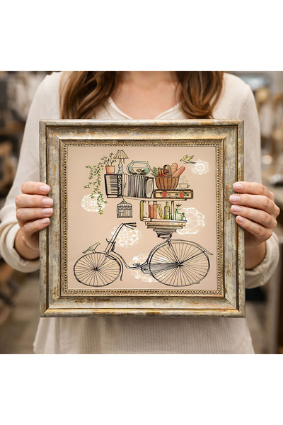 woodsia Decorative Framed Square Painting Dc0235