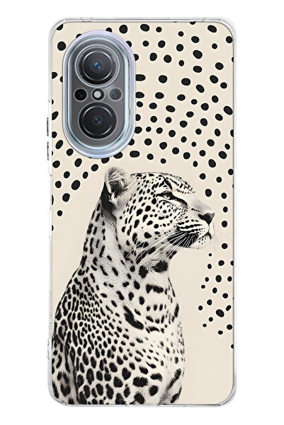 FLAMENKO حافظة هاتف شفافة بنمط الفهد متوافقة مع هاتف هواوي نوفا 9 SE