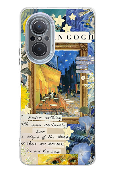 FLAMENKO Huawei Nova 9 Se Compatible Van Gogh Cafe Terrace Patterned Transpar...