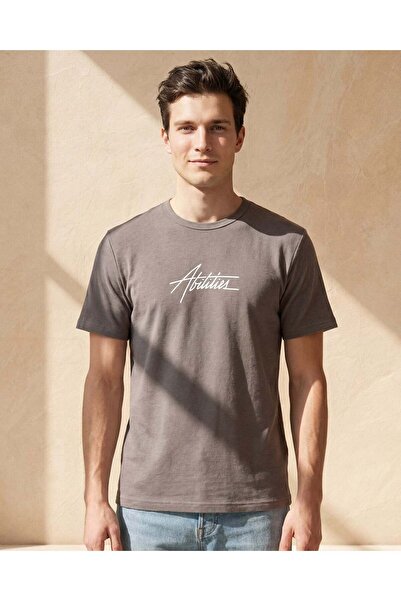 REDTAG Men Dark Green Placement Print Ringer T-Shirt