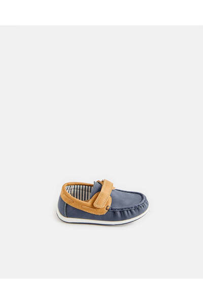 REDTAG Infant Boys Navy Textured Moccasin