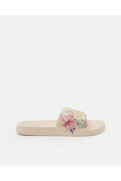 REDTAG Women Pink Floral Print Slides