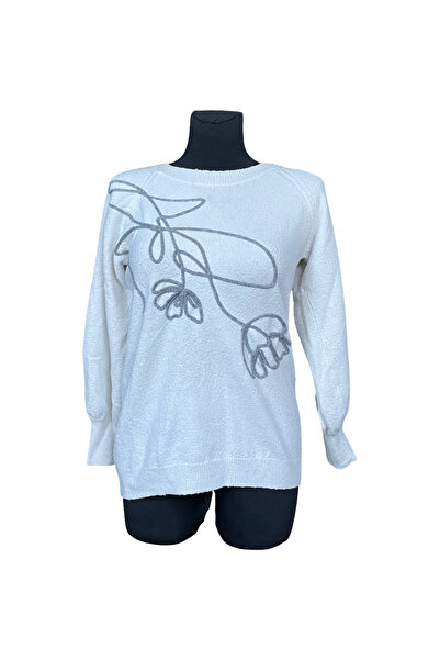 OEM Pulover Damă MONSOON - Material Moale, Călduros, Elegant - Alb, Mărime S