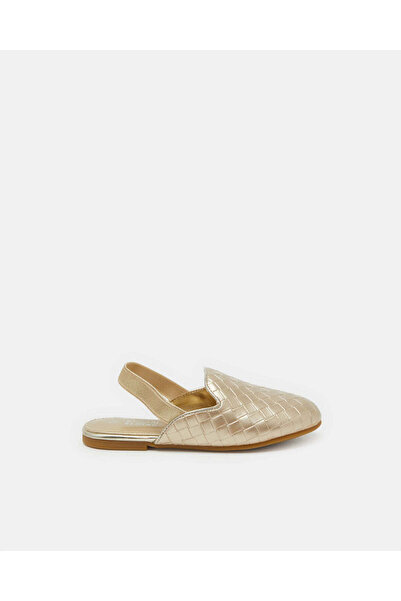 REDTAG شباشب ذو ملمس بارز ذهبية اللون للبنات