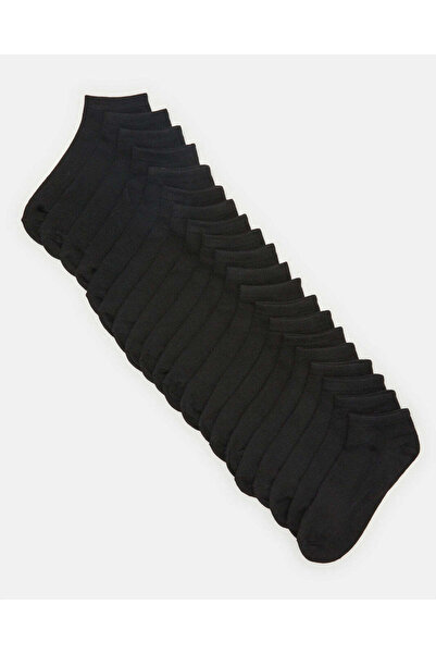 REDTAG جوارب نسائية سوداء قصيرة (عبوة من 10 جوارب)