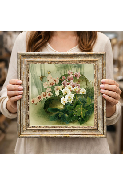 woodsia Διακοσμητικός Τετράγωνος Πίνακας με Κορνίζα DC0240