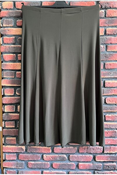 NACAR STYLİSH Beli Lastikli Büyük Beden Anne Etek- Sendy Kumaş Balık Etek Bay...