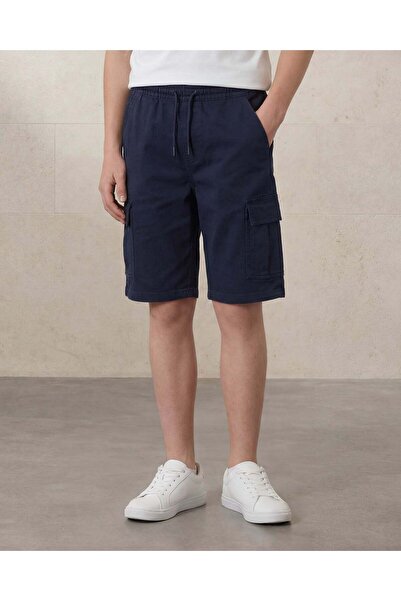 REDTAG Senior Boys Navy Cargo Shorts