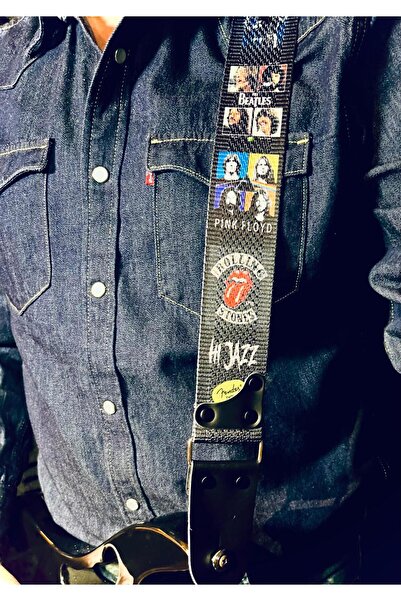 hijazz Pena Cepli Hakiki Deri Gitar Askısı ( Pena Hediye )