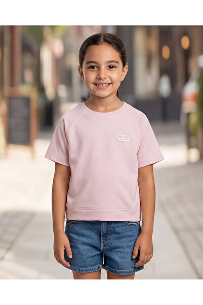 REDTAG Girls Lilac Rubber Badge Scuba Track Pants