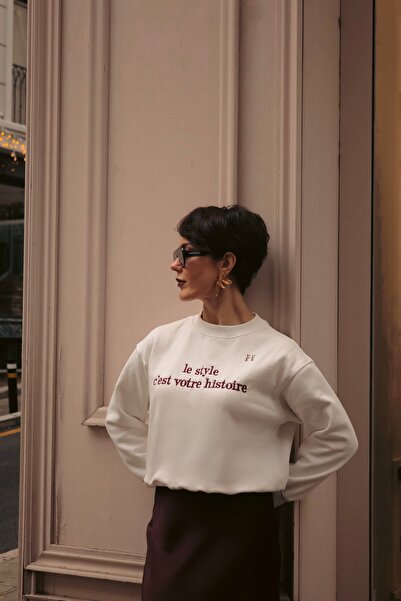 VUES Cotton Ecru Sweatshirt