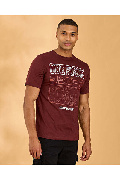 REDTAG Men Red Printed T-Shirt