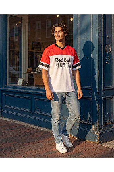 REDTAG تي شيرت رجالي مطبوع باللون الأحمر