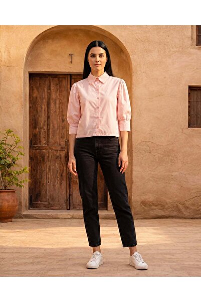 REDTAG بلوزة نسائية وردية اللون للاستخدام اليومي