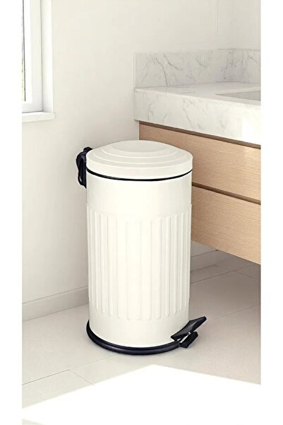 Bürke 16 Liter Cream Vintage Shock Absorber Trash Can Silent Soft Close Bathr...