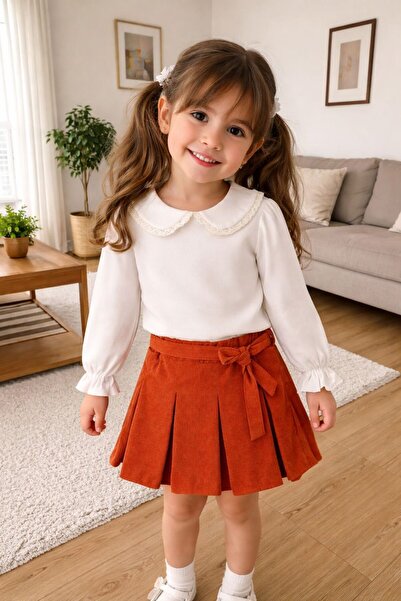 Pollito Velvet Skirt Set