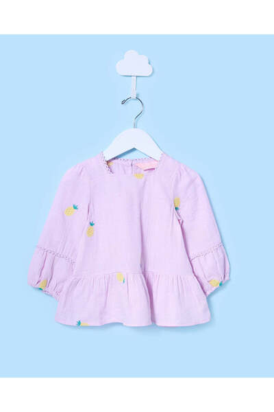 REDTAG منسوج منسوجة بأكمام طويلة مطبوع للبنات الصغيرات