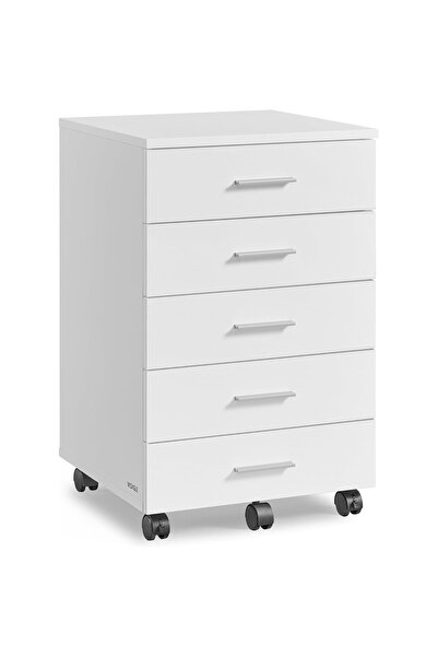 VASAGLE Dulap mobil cu 5 sertare și roți, pentru birou, cadru din PAL, 42x40x...