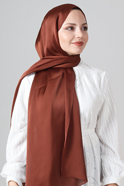 HAREM SCARF Karamel Como Saten Şal