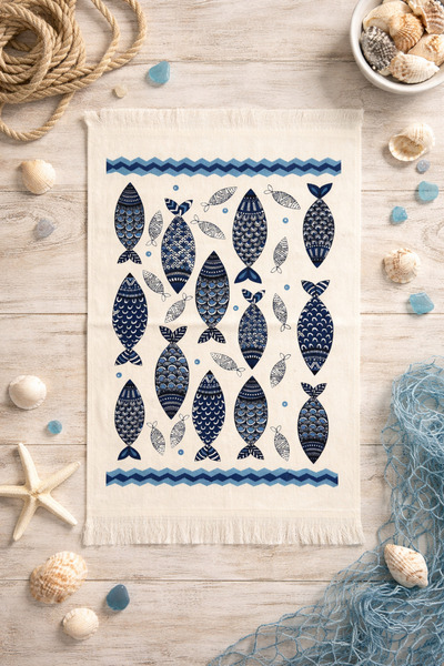 Lief Home Prosop de bucătărie cu imprimare digitală, 100% bumbac, cu franjuri...