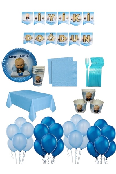 CAVAŞ sun hat Set de lux pentru petrecerea de aniversare cu tematica Born Lea...