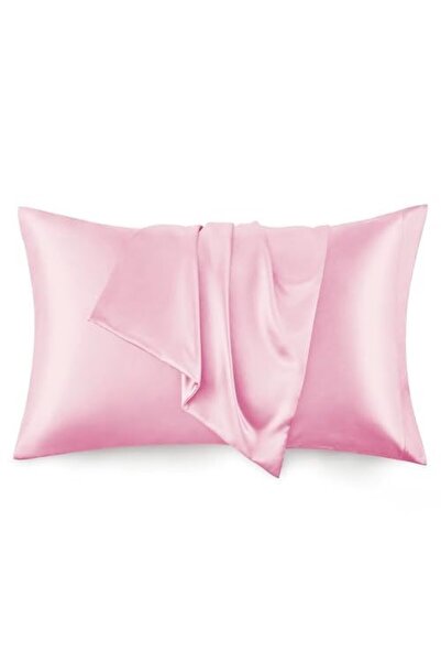 sylar 2-Piece Silk Textured Satin Pink Pillowcase 50X70 – Microsatin, Hair an...
